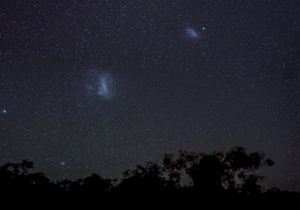 Magellanic Clouds as spotted in the sky