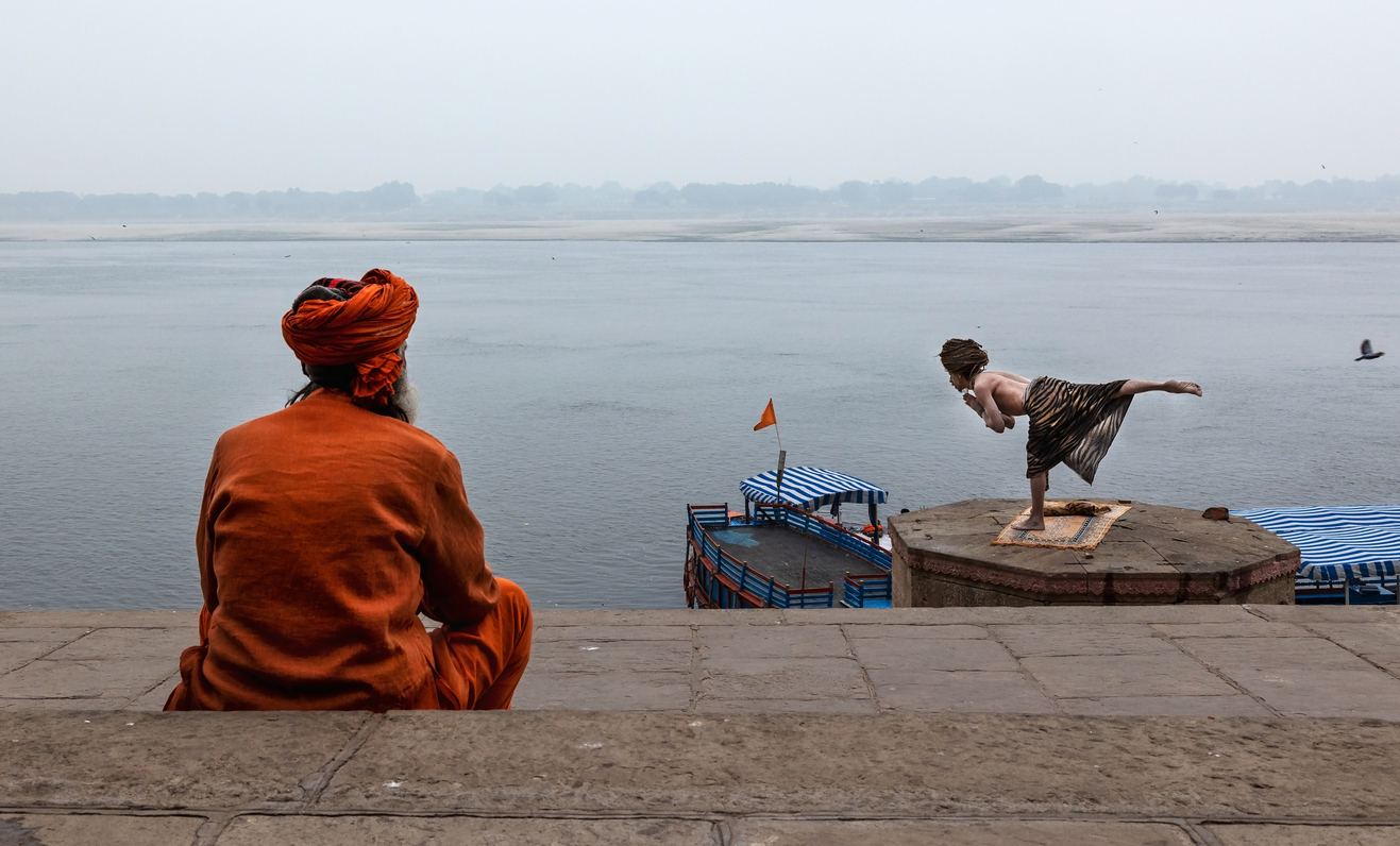 sadhu doing yoga