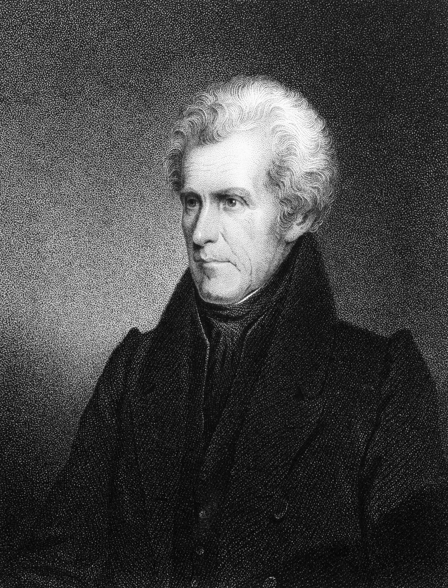 Andrew Jackson (1767-1845) on engraving from 1834