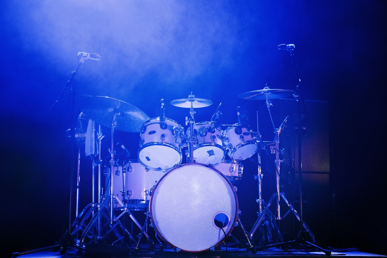 a modern drum set