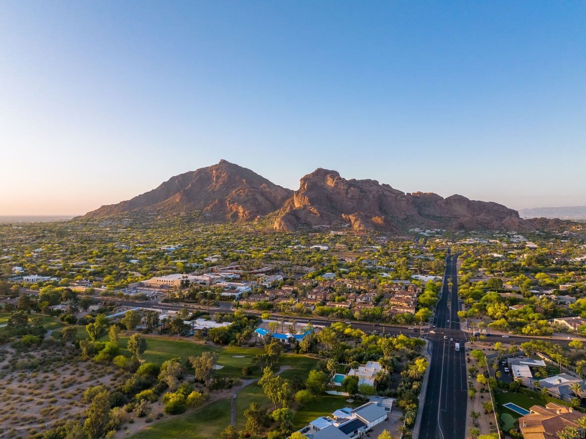 Camelback Mountain at sunrise in Phoenix, Arizona