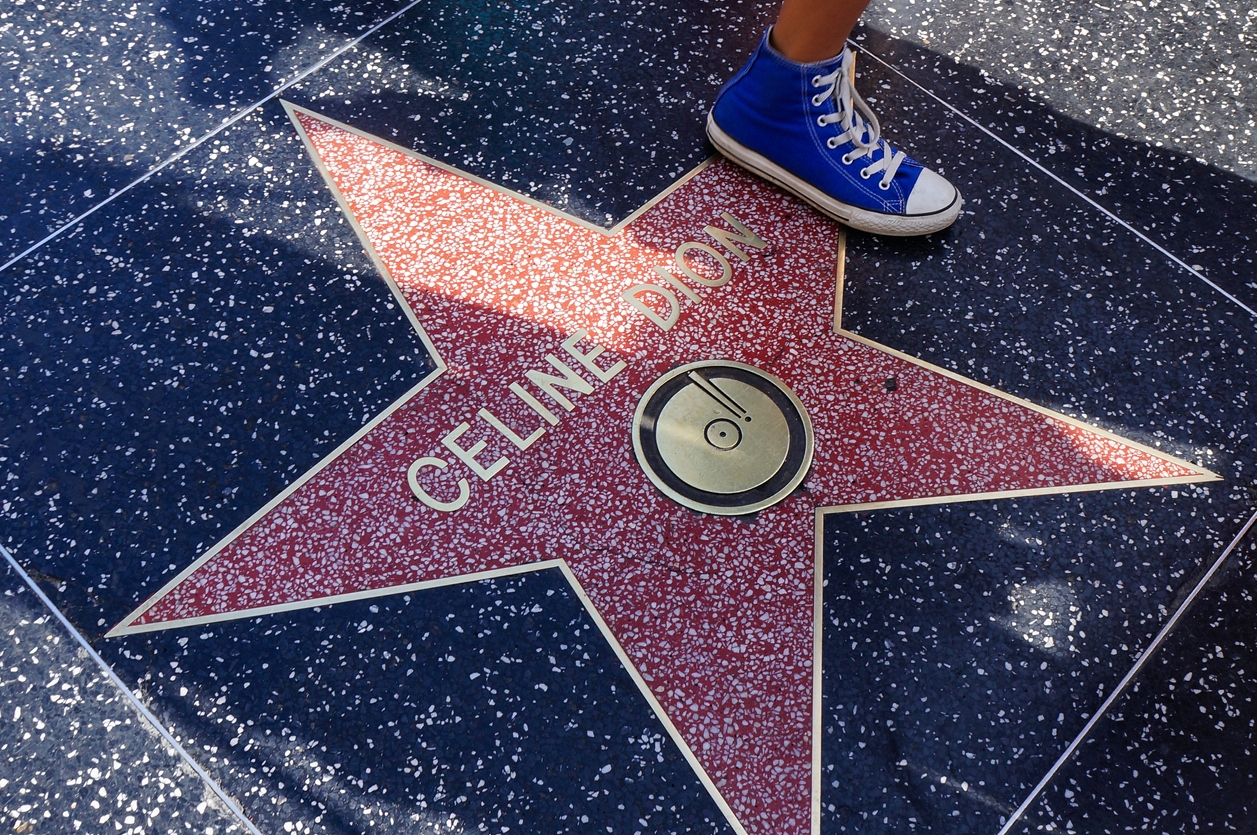 Celine Dion star at Hollywood Walk of Fame