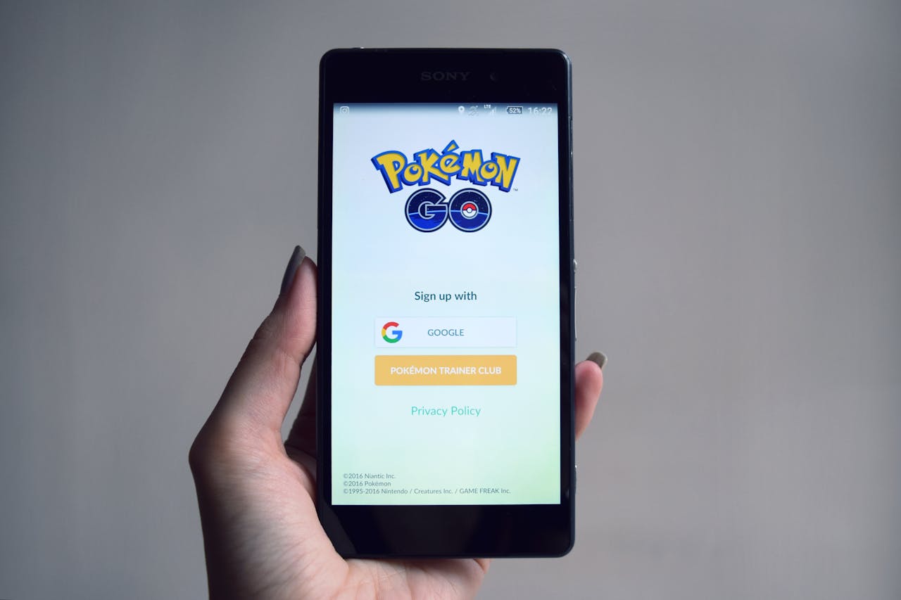 Pokemon Go Application on Smartphone Screen